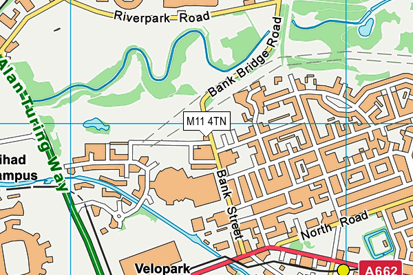 M11 4TN map - OS VectorMap District (Ordnance Survey)