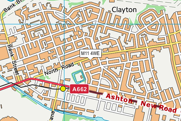 M11 4WE map - OS VectorMap District (Ordnance Survey)