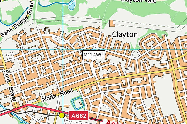 M11 4WG map - OS VectorMap District (Ordnance Survey)