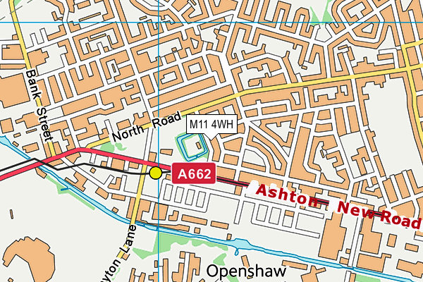 M11 4WH map - OS VectorMap District (Ordnance Survey)