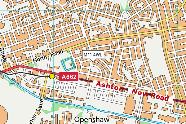 M11 4WL map - OS VectorMap District (Ordnance Survey)