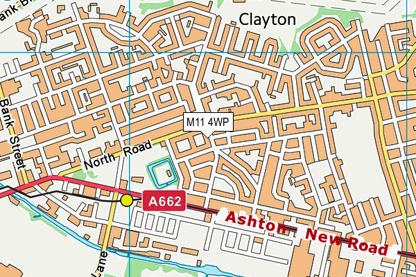 M11 4WP map - OS VectorMap District (Ordnance Survey)