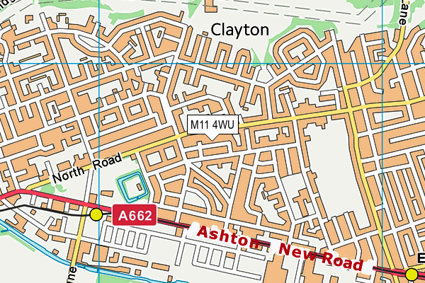 M11 4WU map - OS VectorMap District (Ordnance Survey)