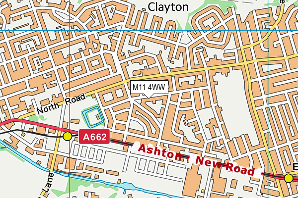 M11 4WW map - OS VectorMap District (Ordnance Survey)