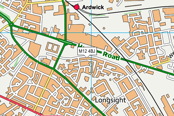 M12 4BJ map - OS VectorMap District (Ordnance Survey)