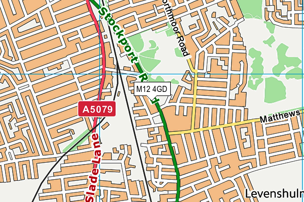 M12 4GD map - OS VectorMap District (Ordnance Survey)