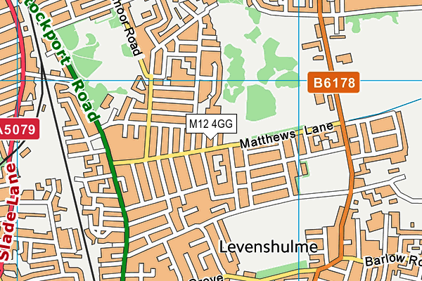 M12 4GG map - OS VectorMap District (Ordnance Survey)