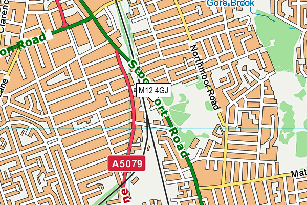 M12 4GJ map - OS VectorMap District (Ordnance Survey)