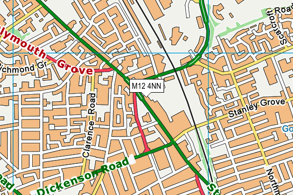 M12 4NN map - OS VectorMap District (Ordnance Survey)