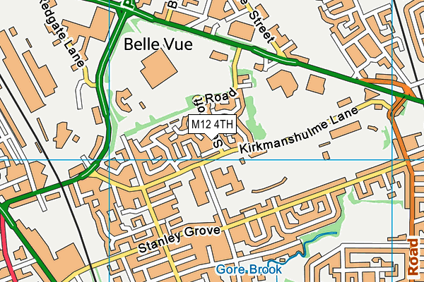 M12 4TH map - OS VectorMap District (Ordnance Survey)