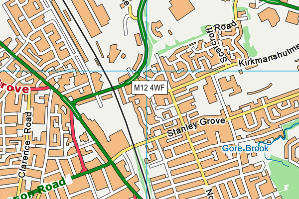 Rodney House School map (M12 4WF) - OS VectorMap District (Ordnance Survey)