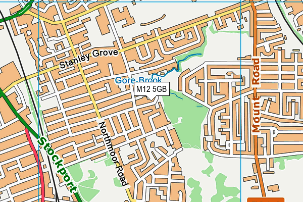 M12 5GB map - OS VectorMap District (Ordnance Survey)