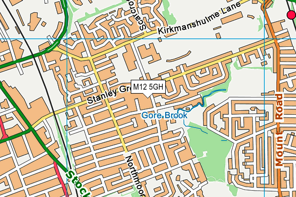 M12 5GH map - OS VectorMap District (Ordnance Survey)