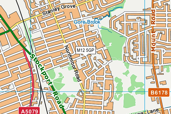 M12 5GP map - OS VectorMap District (Ordnance Survey)