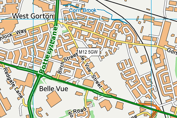 M12 5GW map - OS VectorMap District (Ordnance Survey)