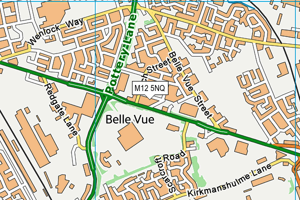 M12 5NQ map - OS VectorMap District (Ordnance Survey)