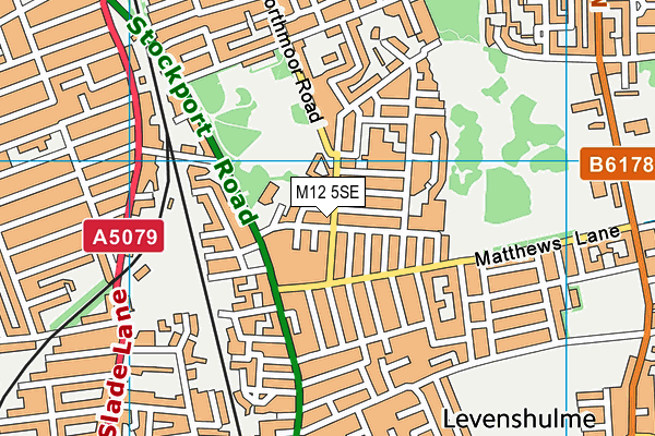 M12 5SE map - OS VectorMap District (Ordnance Survey)