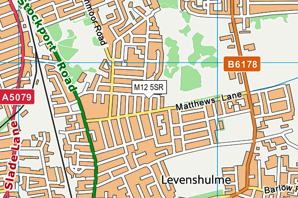 M12 5SR map - OS VectorMap District (Ordnance Survey)