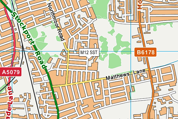 M12 5ST map - OS VectorMap District (Ordnance Survey)