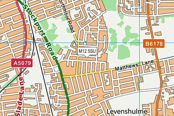 M12 5SU map - OS VectorMap District (Ordnance Survey)