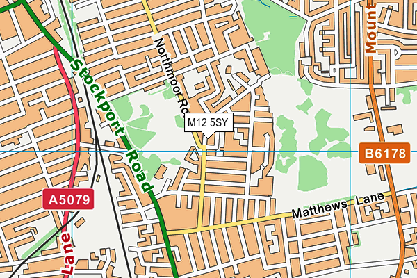 Crowcroft Park Primary School map (M12 5SY) - OS VectorMap District (Ordnance Survey)
