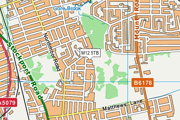 M12 5TB map - OS VectorMap District (Ordnance Survey)