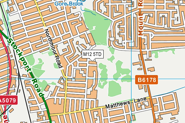 M12 5TD map - OS VectorMap District (Ordnance Survey)