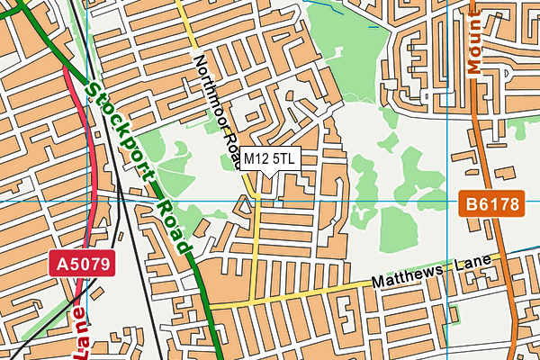 St Richard's RC Primary School map (M12 5TL) - OS VectorMap District (Ordnance Survey)