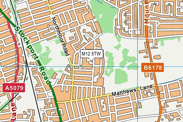 M12 5TW map - OS VectorMap District (Ordnance Survey)