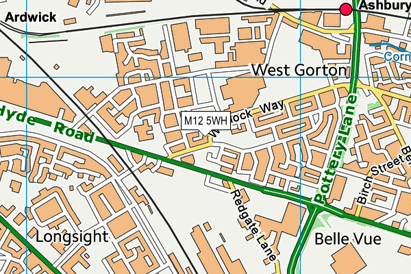 M12 5WH map - OS VectorMap District (Ordnance Survey)