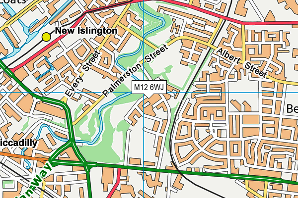 M12 6WJ map - OS VectorMap District (Ordnance Survey)