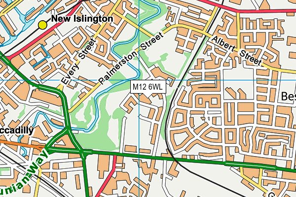 M12 6WL map - OS VectorMap District (Ordnance Survey)