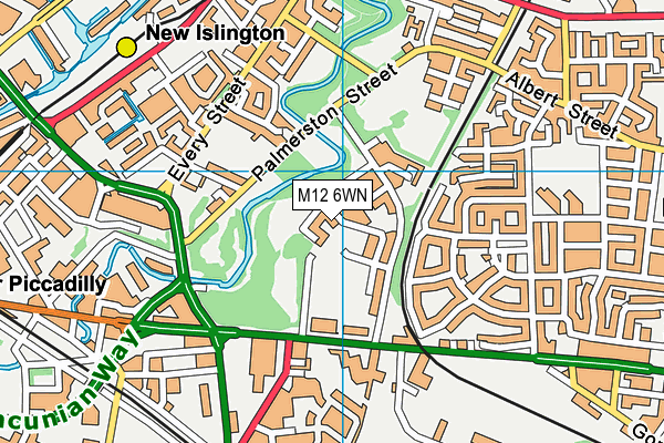 M12 6WN map - OS VectorMap District (Ordnance Survey)