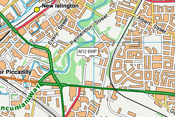 M12 6WP map - OS VectorMap District (Ordnance Survey)