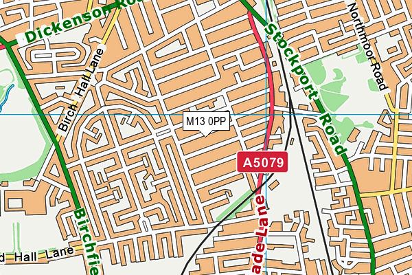 M13 0PP map - OS VectorMap District (Ordnance Survey)