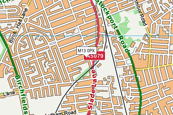 M13 0PX map - OS VectorMap District (Ordnance Survey)