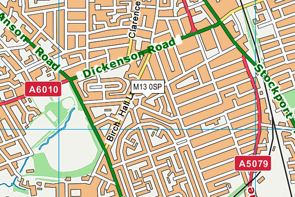 M13 0SP map - OS VectorMap District (Ordnance Survey)