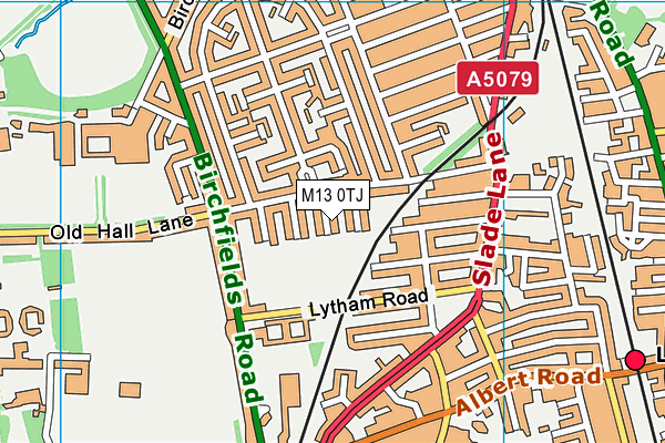 M13 0TJ map - OS VectorMap District (Ordnance Survey)