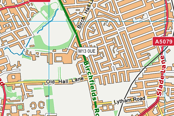 M13 0UE map - OS VectorMap District (Ordnance Survey)