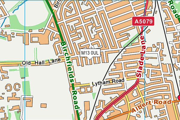 M13 0UL map - OS VectorMap District (Ordnance Survey)