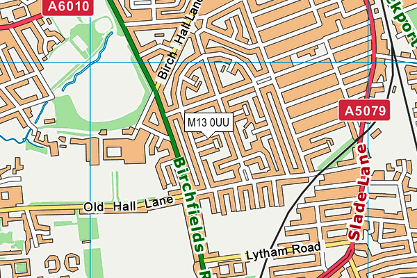 M13 0UU map - OS VectorMap District (Ordnance Survey)