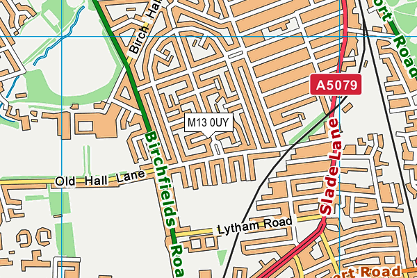 M13 0UY map - OS VectorMap District (Ordnance Survey)