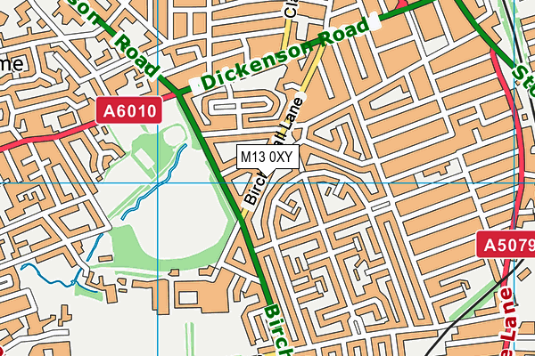 M13 0XY map - OS VectorMap District (Ordnance Survey)