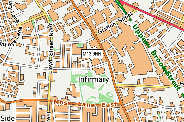 M13 9NN map - OS VectorMap District (Ordnance Survey)