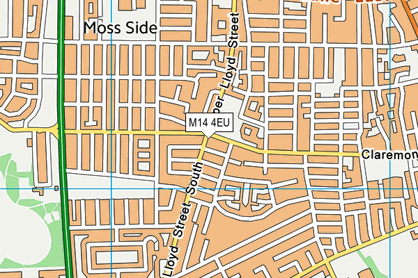 M14 4EU map - OS VectorMap District (Ordnance Survey)