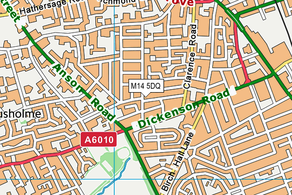 M14 5DQ map - OS VectorMap District (Ordnance Survey)