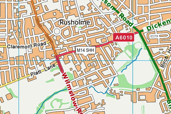 M14 5HH map - OS VectorMap District (Ordnance Survey)