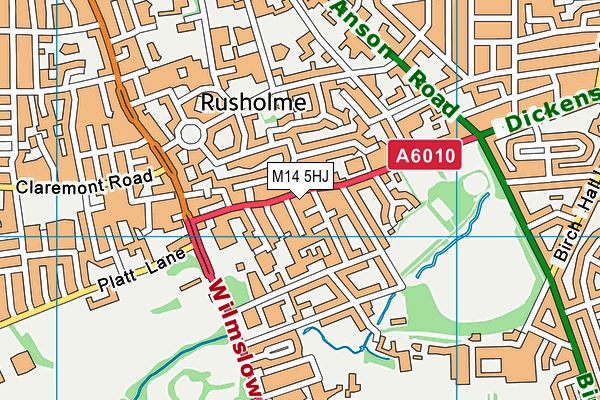 M14 5HJ map - OS VectorMap District (Ordnance Survey)