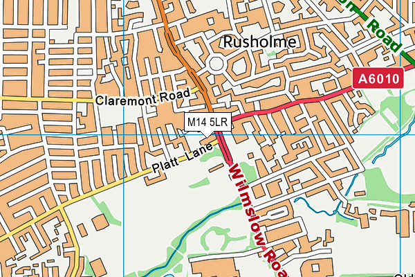 M14 5LR map - OS VectorMap District (Ordnance Survey)