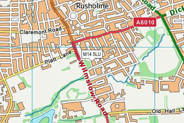 M14 5LU map - OS VectorMap District (Ordnance Survey)